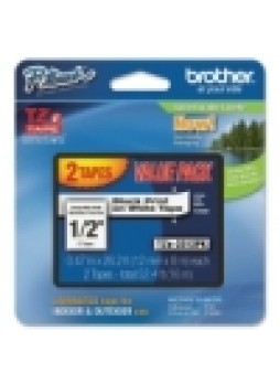 Brother TZ Label Tape Cartridge, BRTTZE231, 0.50" x 26.2 ft, Black/white, Pack of 2
